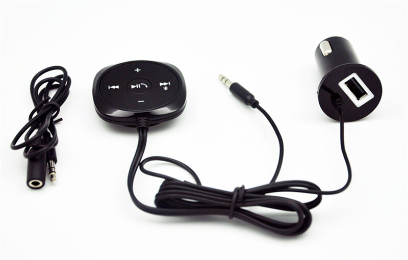 Aux to Bluetooth 5.1 Adapter 3.5mm Bluetooth Receiver Microphone for Car