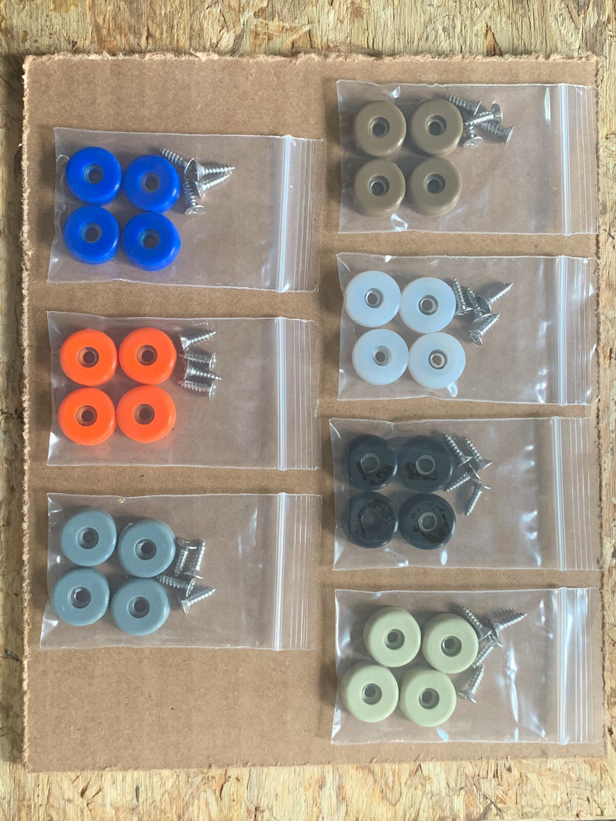 3/4" DIA Cutting Board Rubber Bumpers LOW PROFILE Silicone Black Clear Stainless