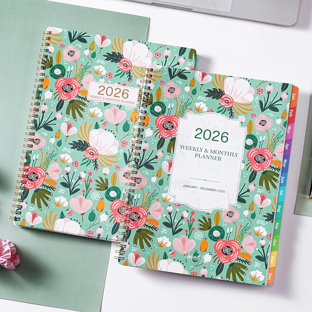2026 Planner - 2026 Weekly and Monthly, Large, Green