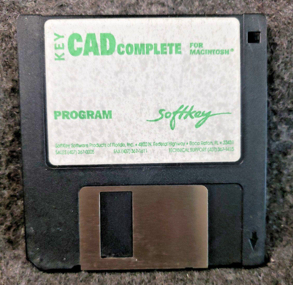 Key CAD Complete program Floppy by SoftKey for MAC (C19B2)