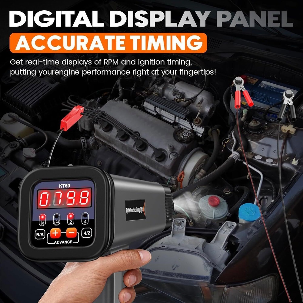 12V Car Digital Inductive Timing Light Automotive Engine Ignition Timing Strobe