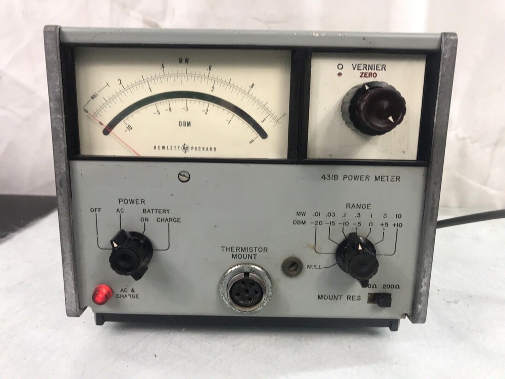 HP Hewlett Packard 431b Power Meter Thermistor Mount Tester