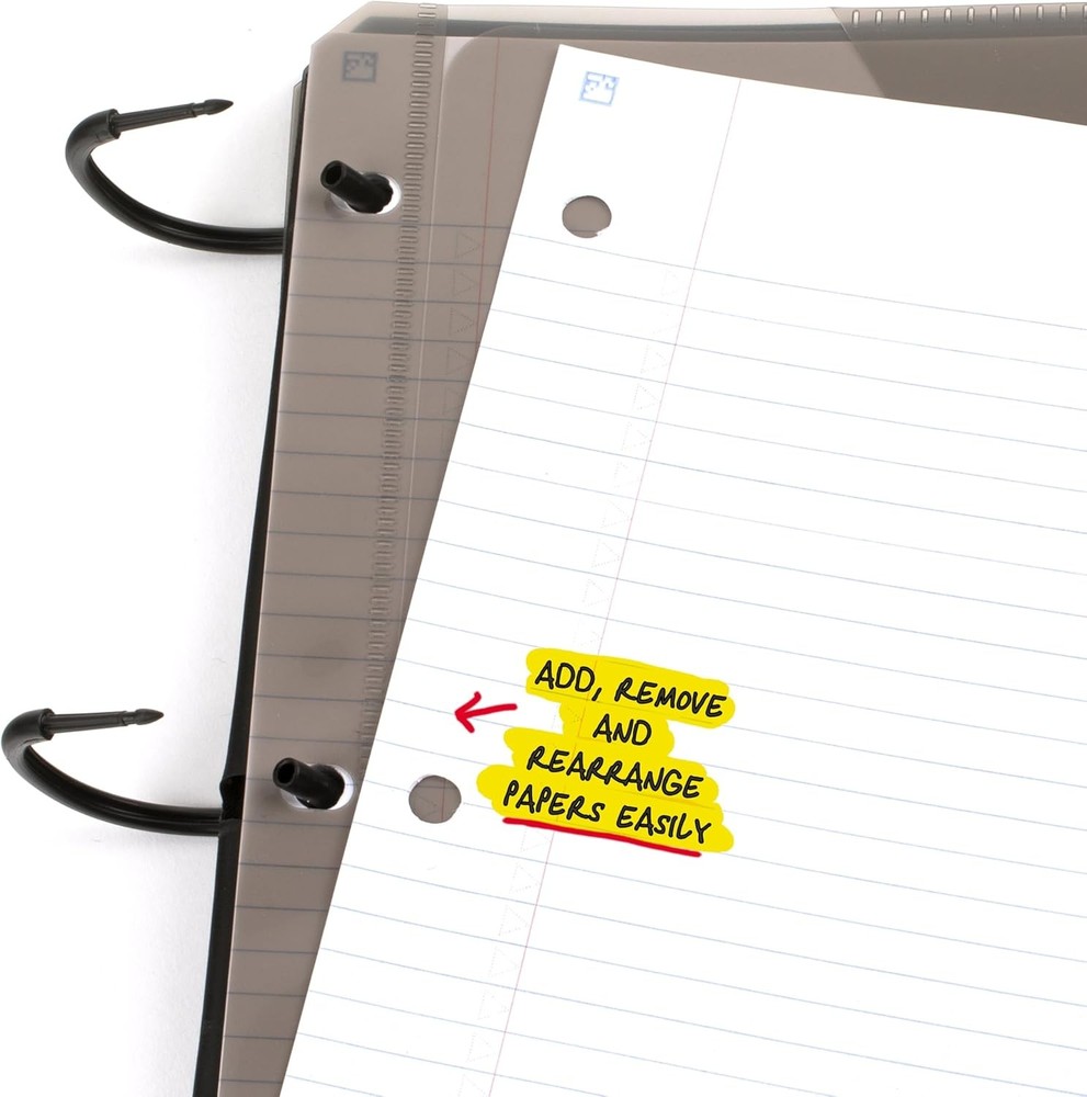 Flex Refillable Notebook Study App College Ruled Paper & 1-1/2 Inch TechLock