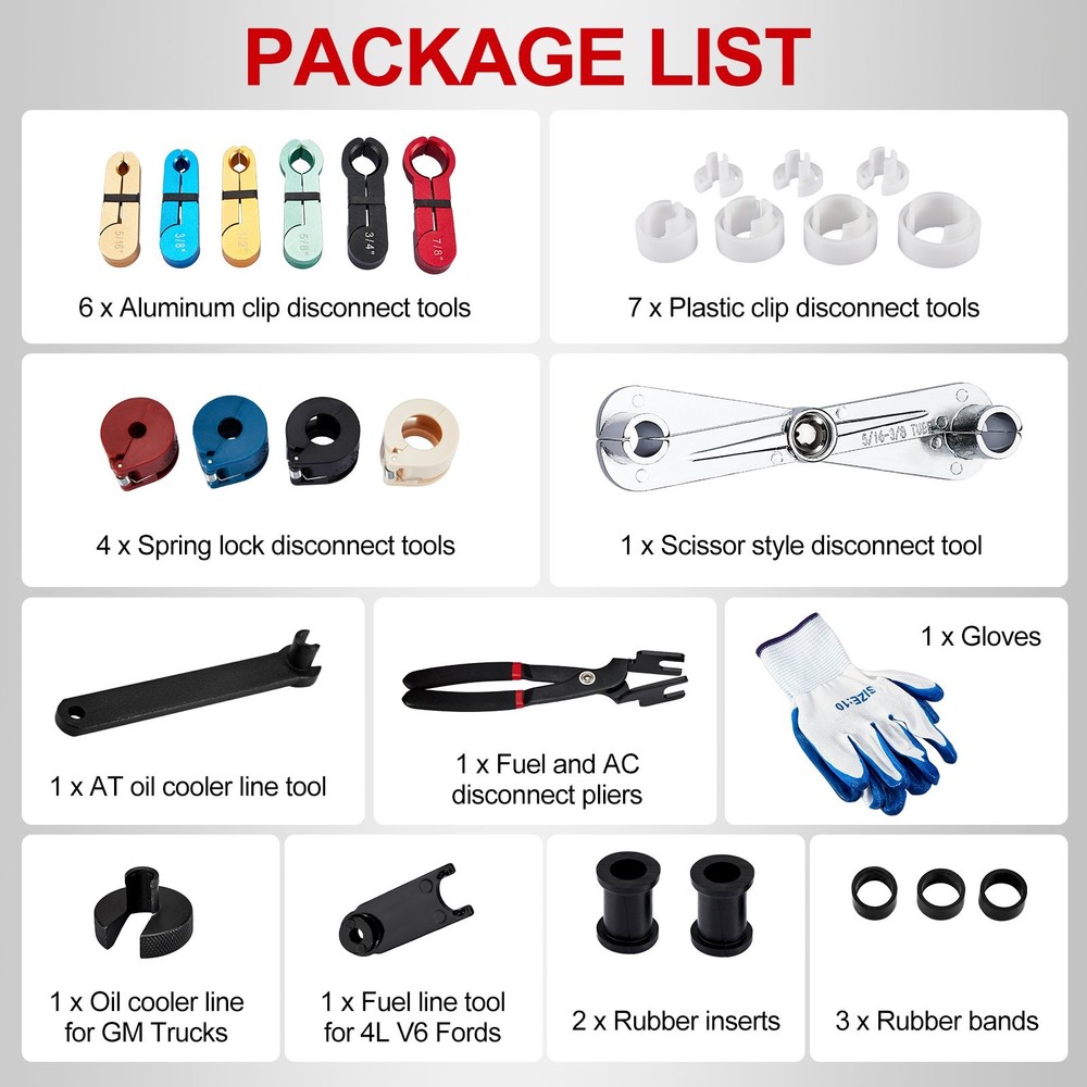 Fuel Line Disconnect Tool Set 22pcs Master Quick Disconnect Tool Kit for Auto