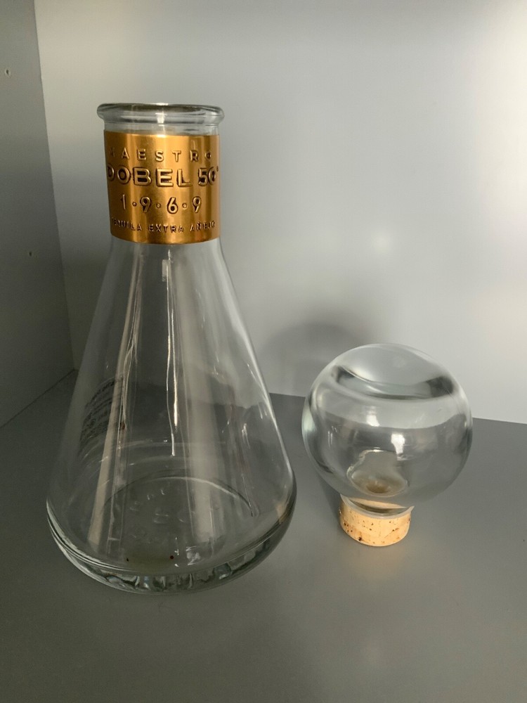 Maestro DOBEL 50 1969 tequila empty bottle