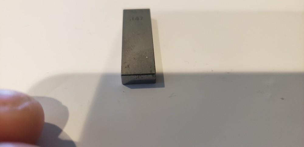 .147" Unknown Brand Rectangular Steel Gage Gauge Block.