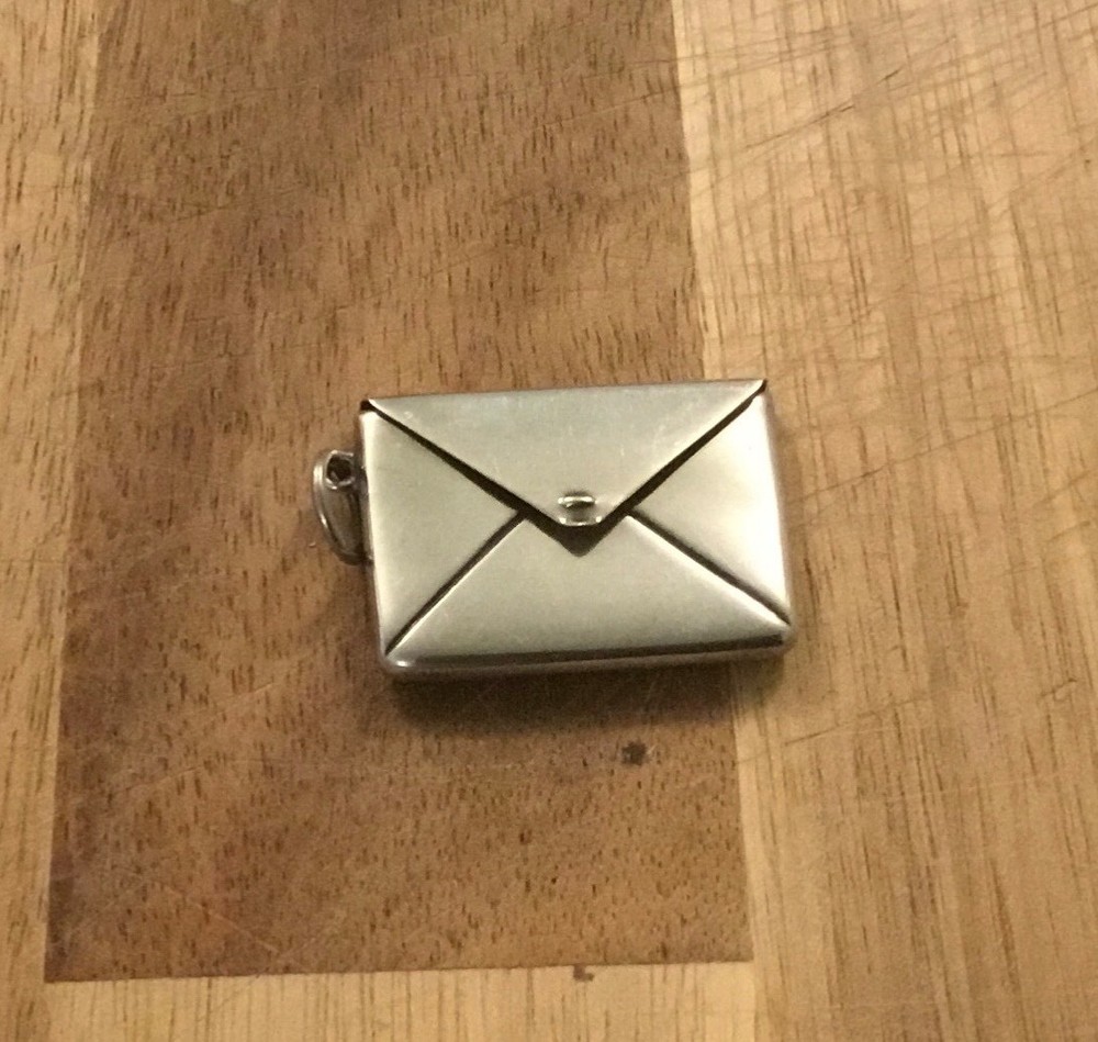 Exquisite Sterling Silver Stamp Holder fashioned as an Envelope
