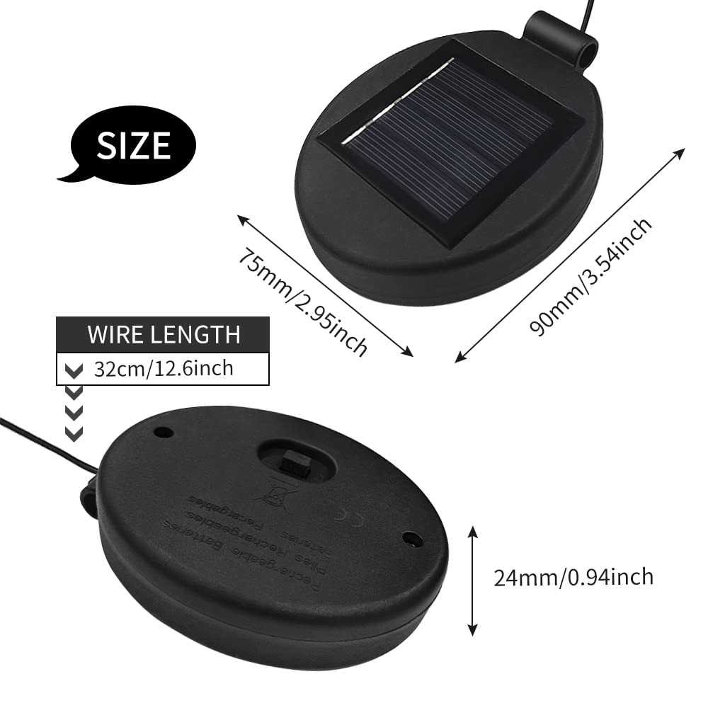 Solar Lantern Light Replacement Top for Flower Light ,LED Solar Panel Lantern...