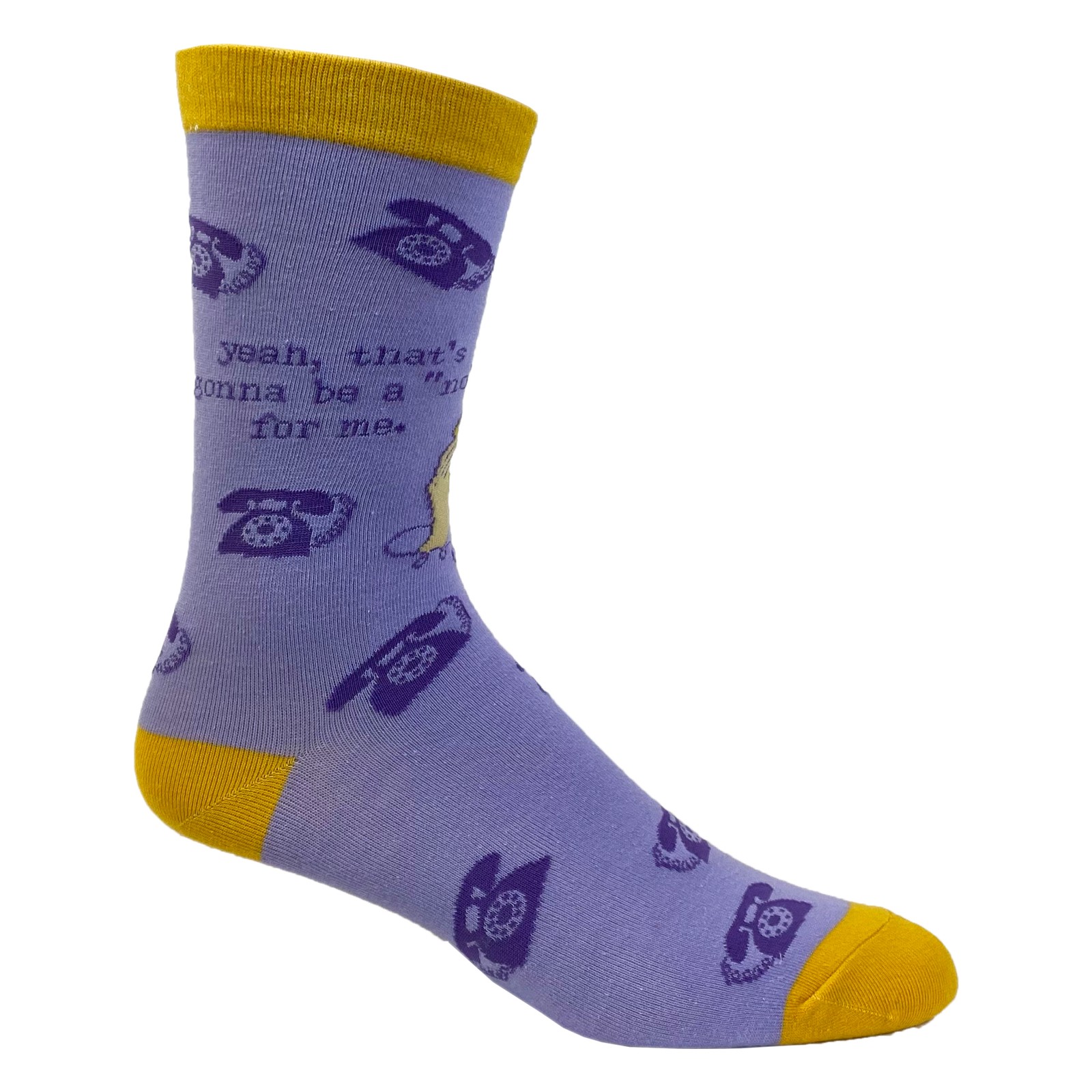Women's Yeah, That's Gonna Be A No for Me Socks Funny Lazy Introvert Graphic