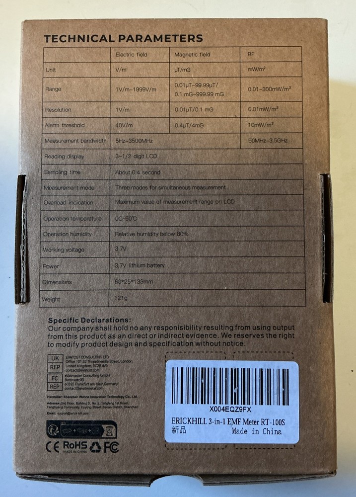 Erickhill EMF Tester RT-100s