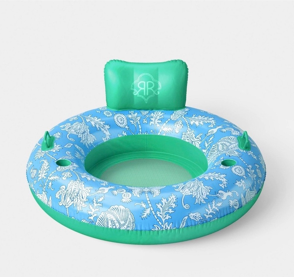 Roller Rabbit x Target Blue Floral Vines Round Pool Float