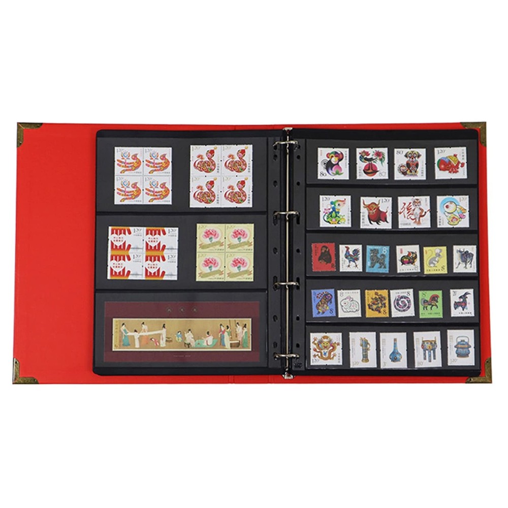 20 Sheet Stamp Pages, 3 Rows Pages for Stamp Collectors, 9-Hole Standard Page...