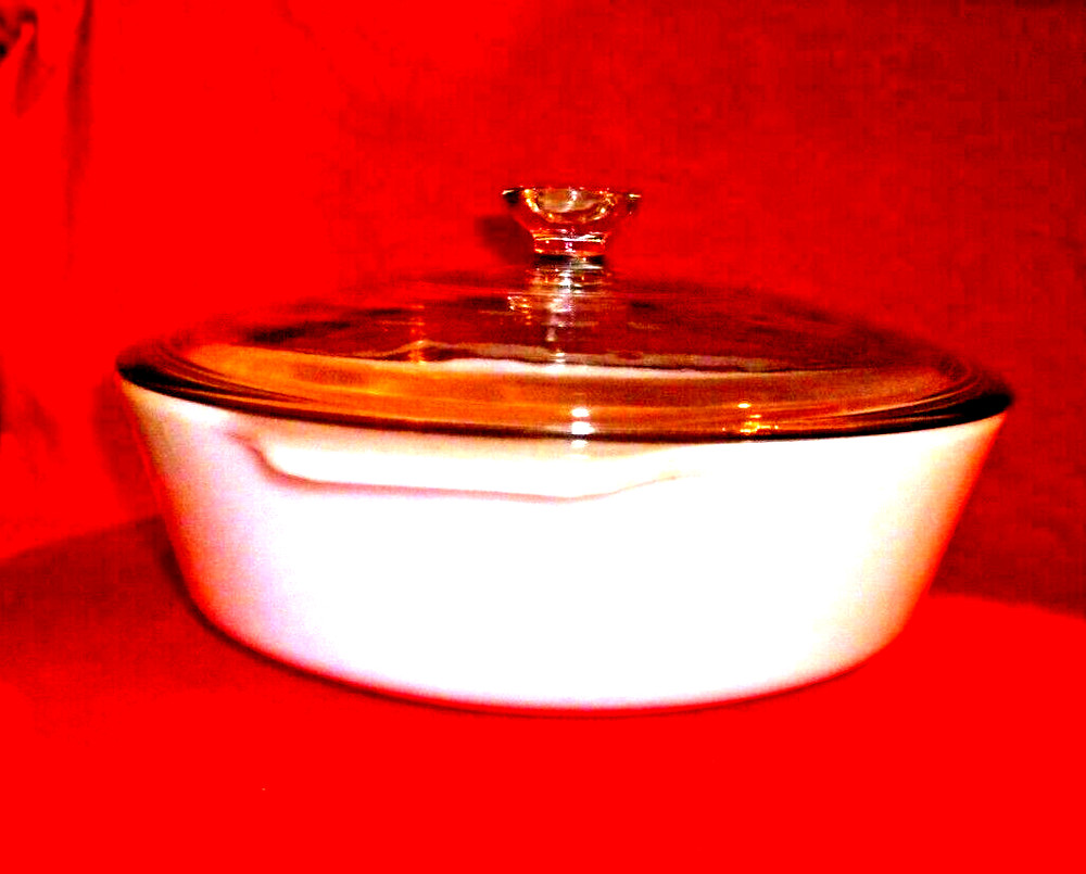 Vintage Blue Cornflower Pattern Microvable1 Quart Casserole Bowl Dish With Lid.