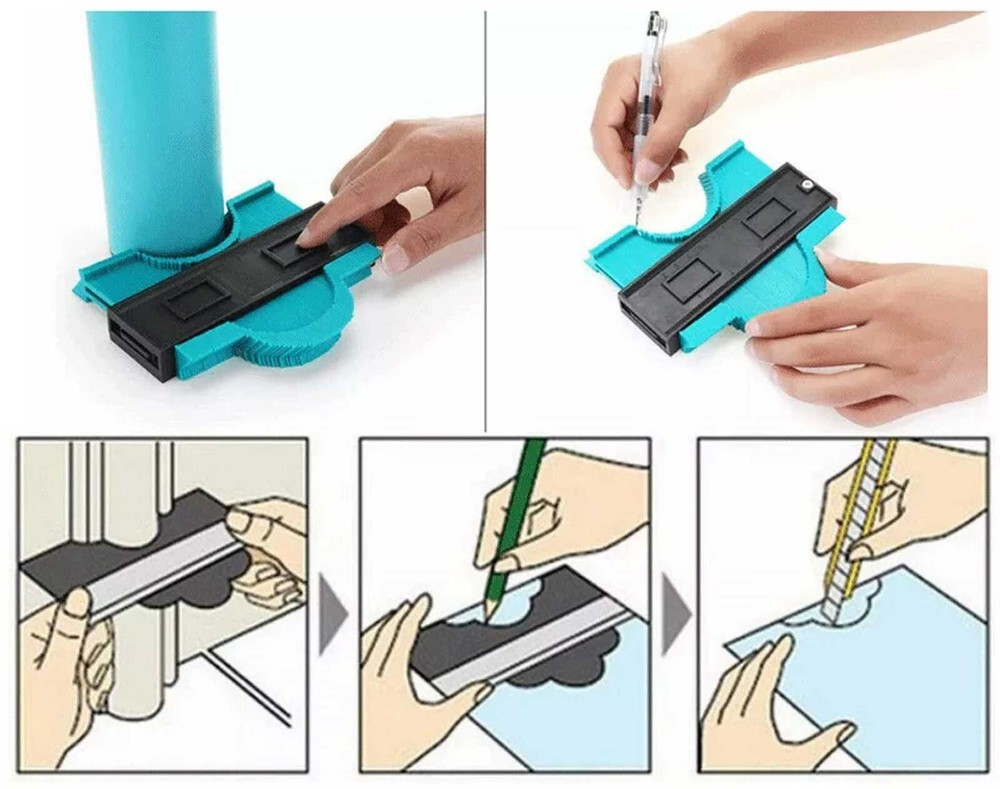 Contour 5" Gauge Profile Tool With Bubble Level- Locking Super Duplicator Tool