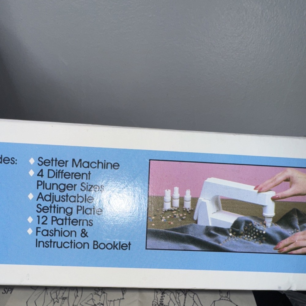 BeDazzler Rhinestone Stud Setter 4 Plunger Sizes.Patterns, Accessories open box