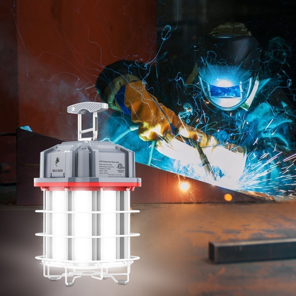 100W LED Temporary Construction Lights-Linkable Work Light 14500LM with US Plug