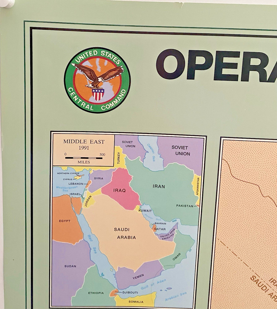Operations Desert Shield/Desert Storm 24'" x 30" Poster CENTCOM Unframewd