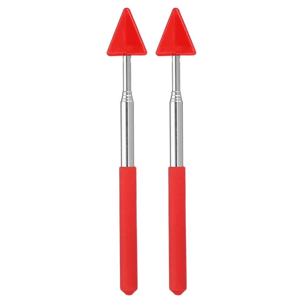 Telescopic Teachers Pointer, 2 Pcs Arrow Teacher Pointer Stick 27 Inch, Red