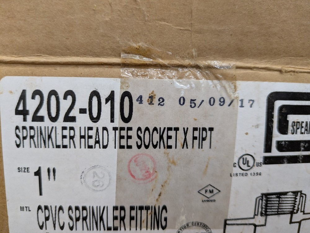 Spears FlameGuard 4202-010 Standard Tee 1 in Socket x Socket x Brass FNPT CPVC