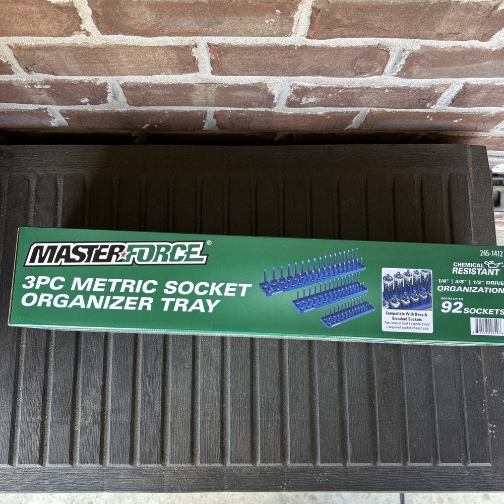 3 piece SaE socket organizing tray