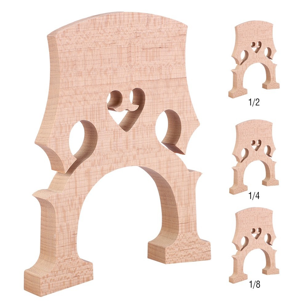 Maple Wood Cello Bridge Replacement Parts Instrument Accessory For 1/2 Cellos