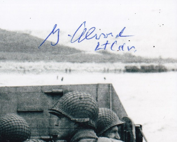Graham Alvord Signed Autograph 4x6 Photo D-Day Normandy USN LST #133 Omaha Beach
