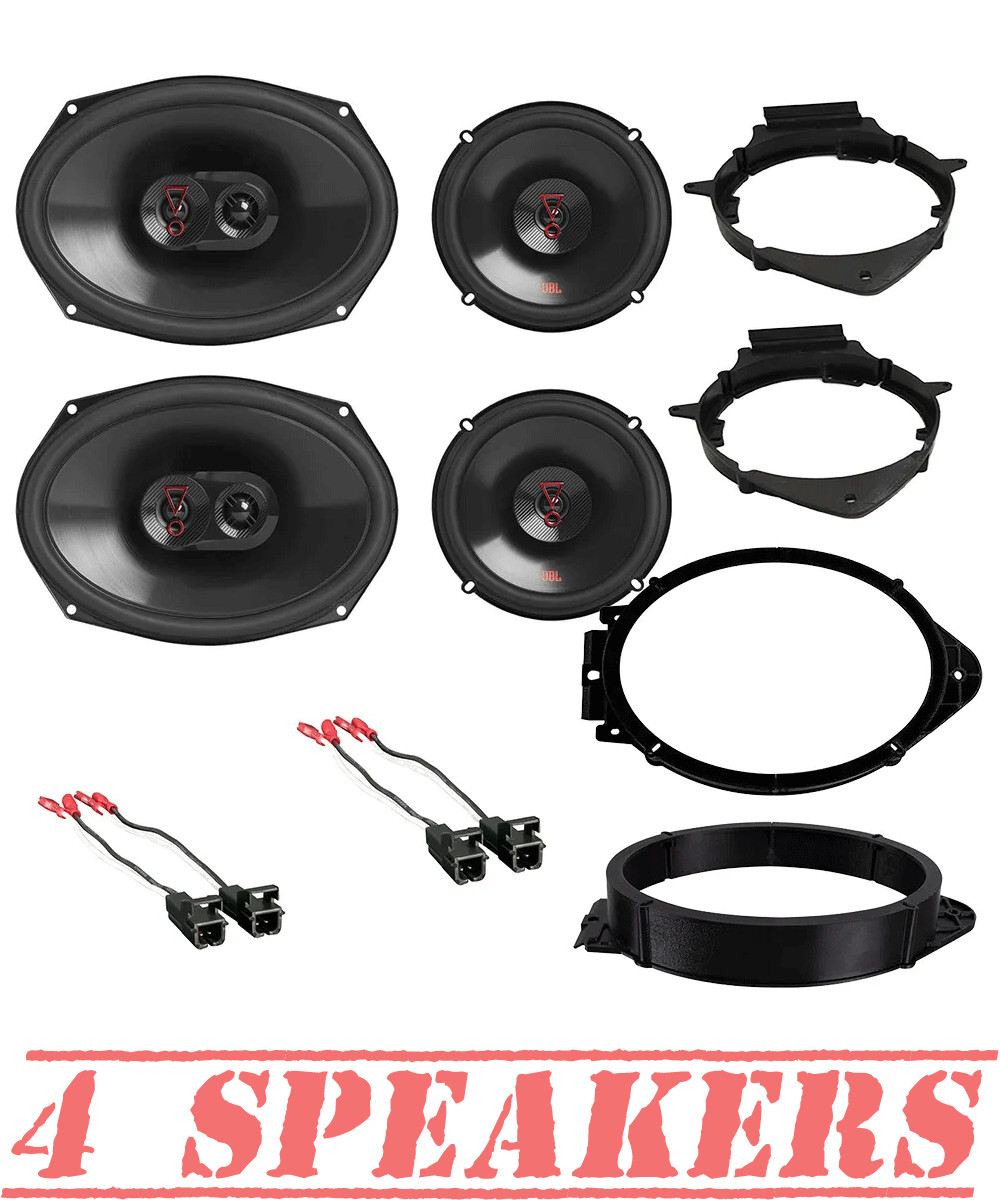 JBL Stage3 Front & Rear Door Coax Car Speakers for 2014-2023 Silverado & Sierra