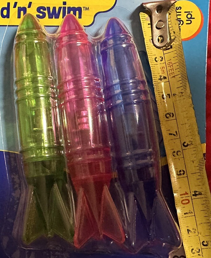 Light Up Dive Torpedos LED 3 Pack For Pool Summer Fun