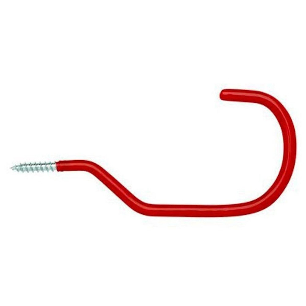 6-Pack Red Vinyl Coated Storage Hooks