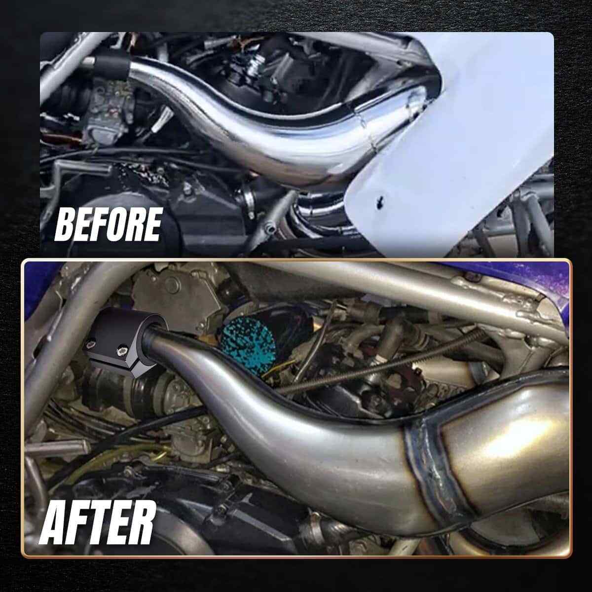 2x High Temp Exhaust Muffler Seal Clamps 1" For Yamaha Banshee 350 87-2006 Black