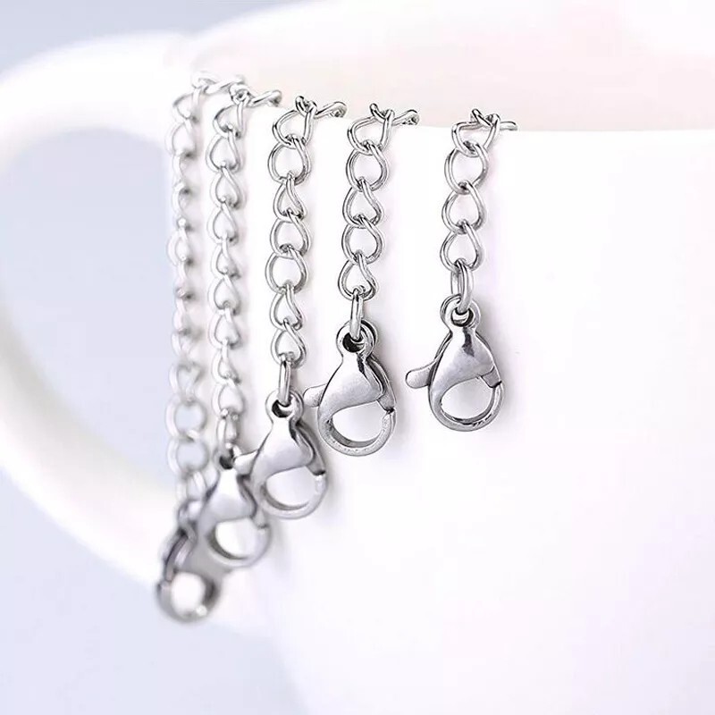 2-Pack Extender /Safety Chain Extender Necklace Bracelet Lobster lock 1" To 6"