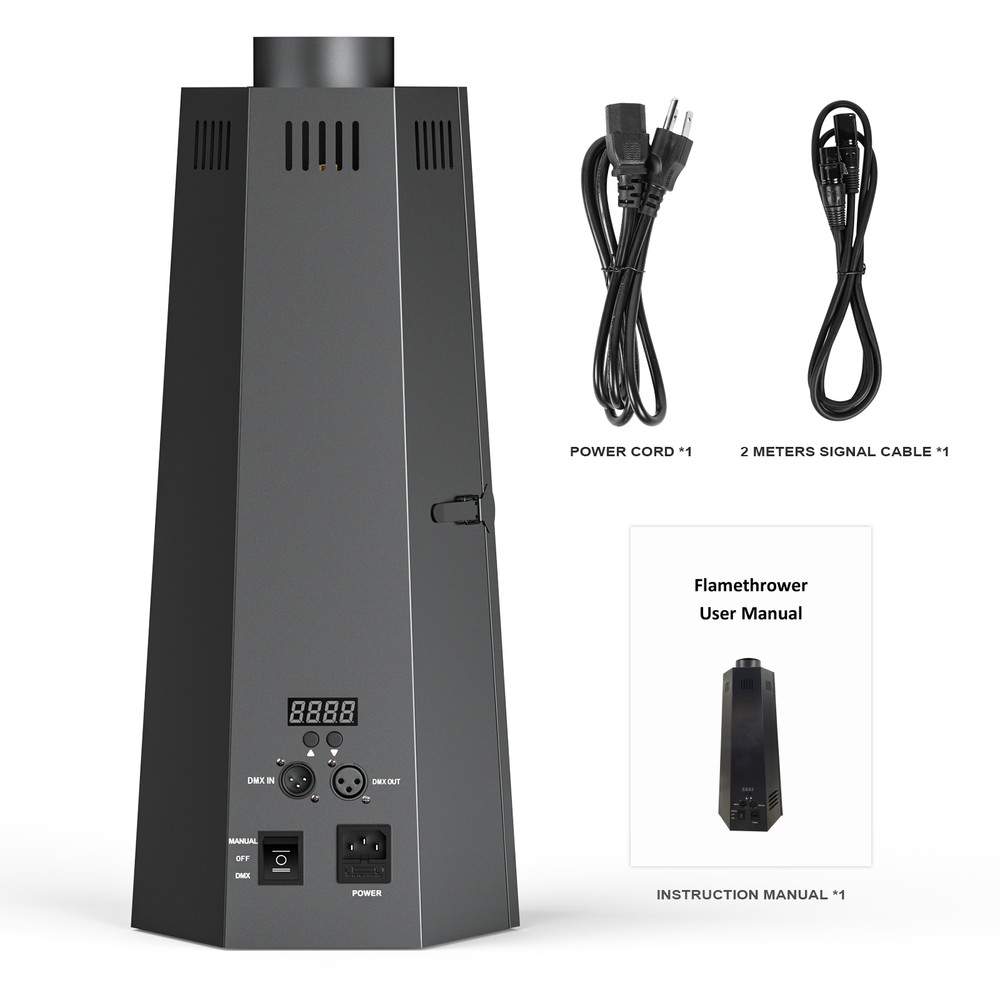 2pcs DMX Fire Thrower Projector Flame Effect Machine DJ Stage Disco Show 200W