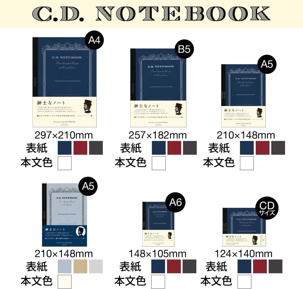 Apica Premium C.D. Notebook - A5-7 mm Rule - 96 Sheets A5, Black