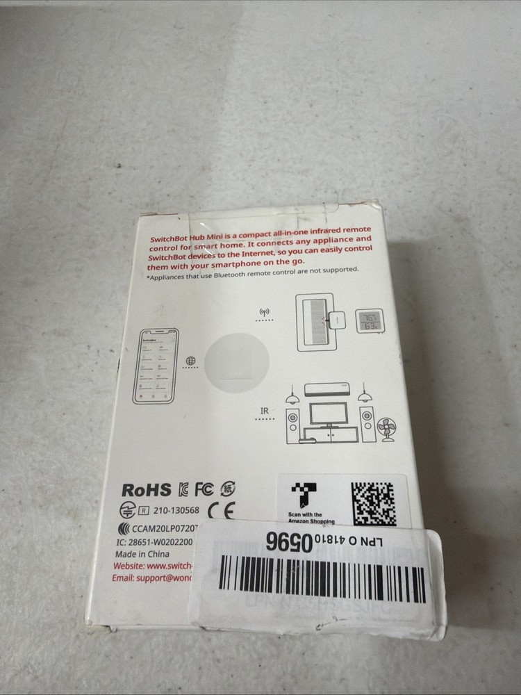 SwitchBot Hub Mini Wi-Fi Connection - New Open Box