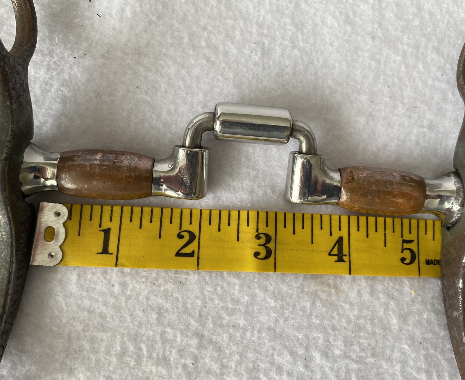 Professional's Choice Stone Dot Ballhinge Cheek ~ 5-1/4" Hinged Port Mouth Bit