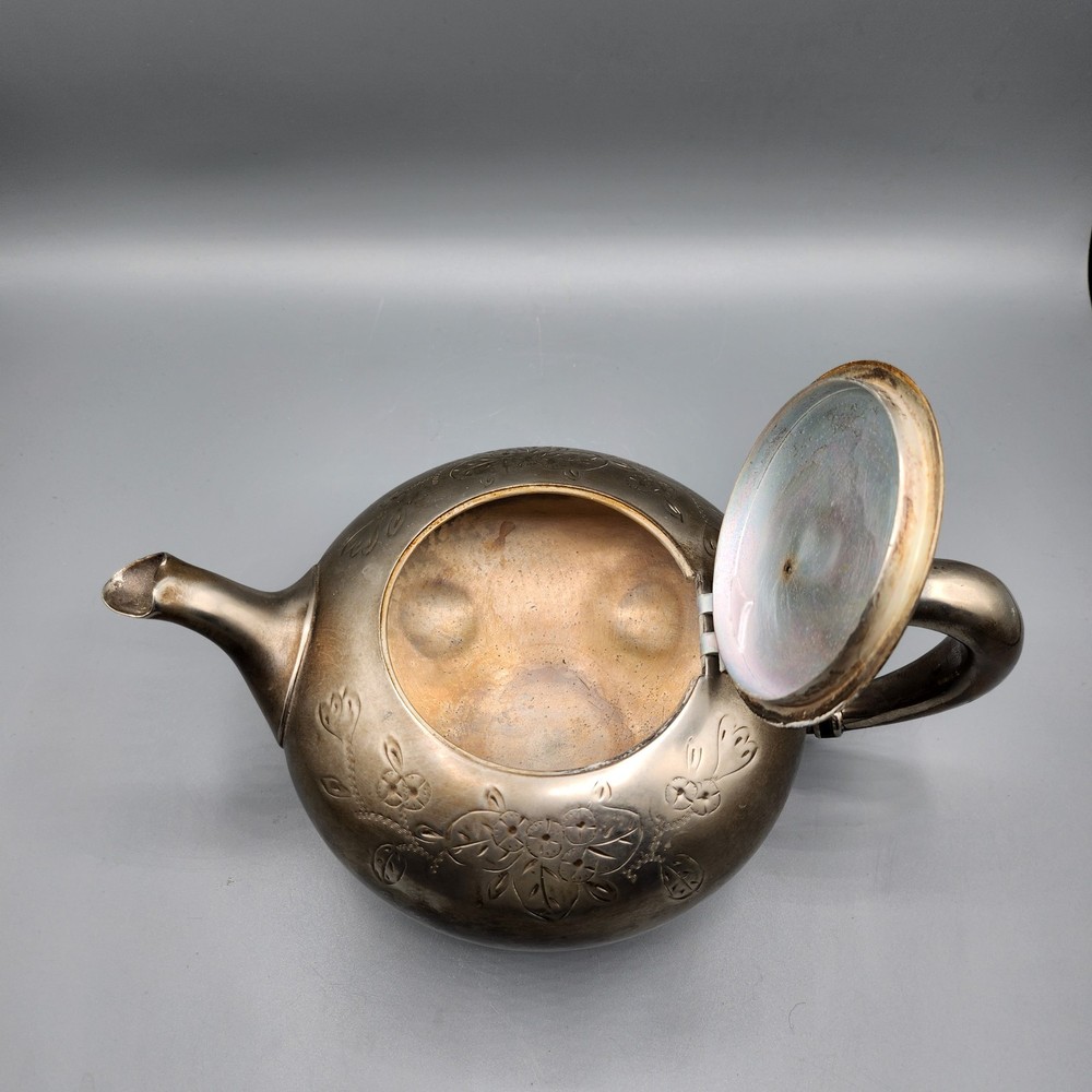Vintage Pewter Teapot - Signed
