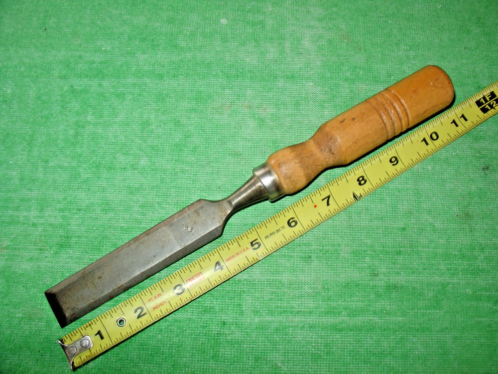 VINTAGE 1" BEVEL EDGE SOCKET CHISEL WOODWORKING TOOL UNBRANDED