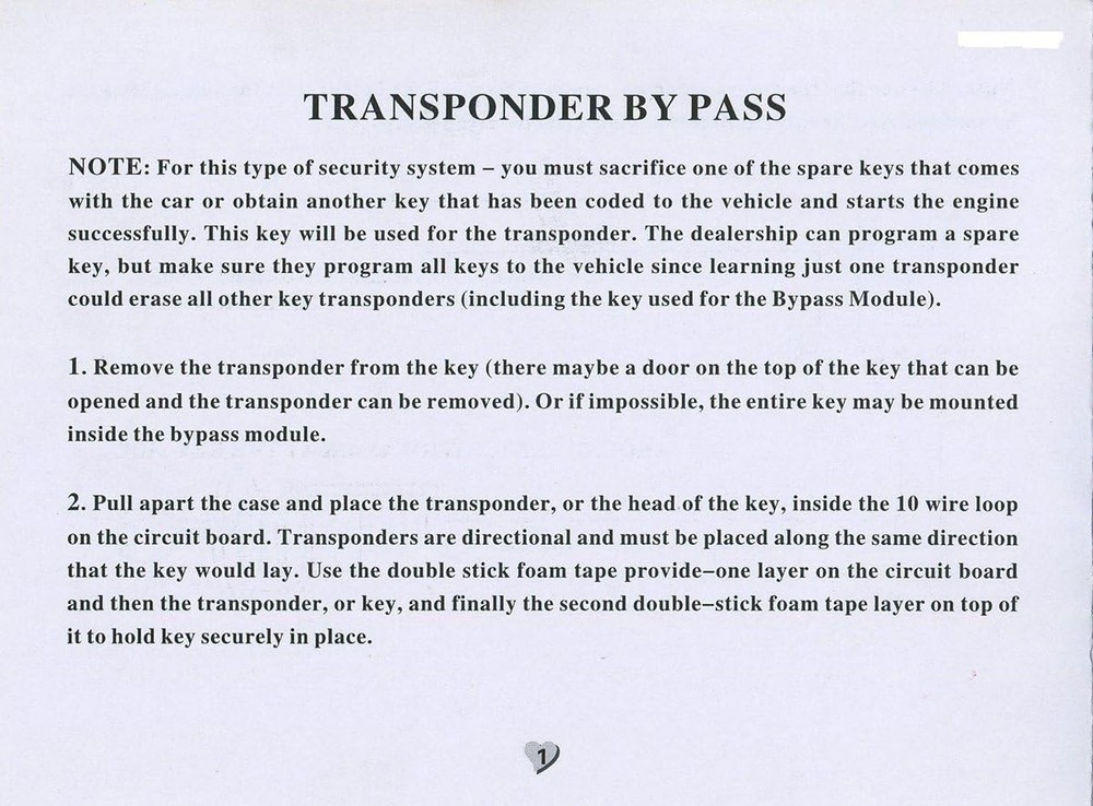Car Immobilizer Transponder Bypass Module Chip Key Required