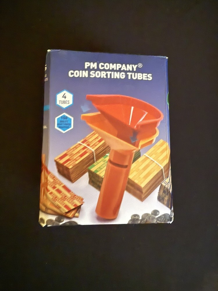 Color Coded Coin Counting Tubes Set From PM Company