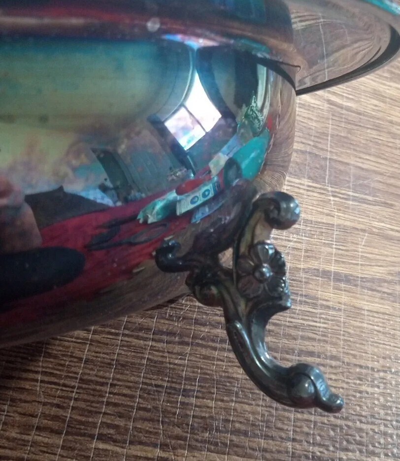 Silverplated 4 Footed Bowl With Lid