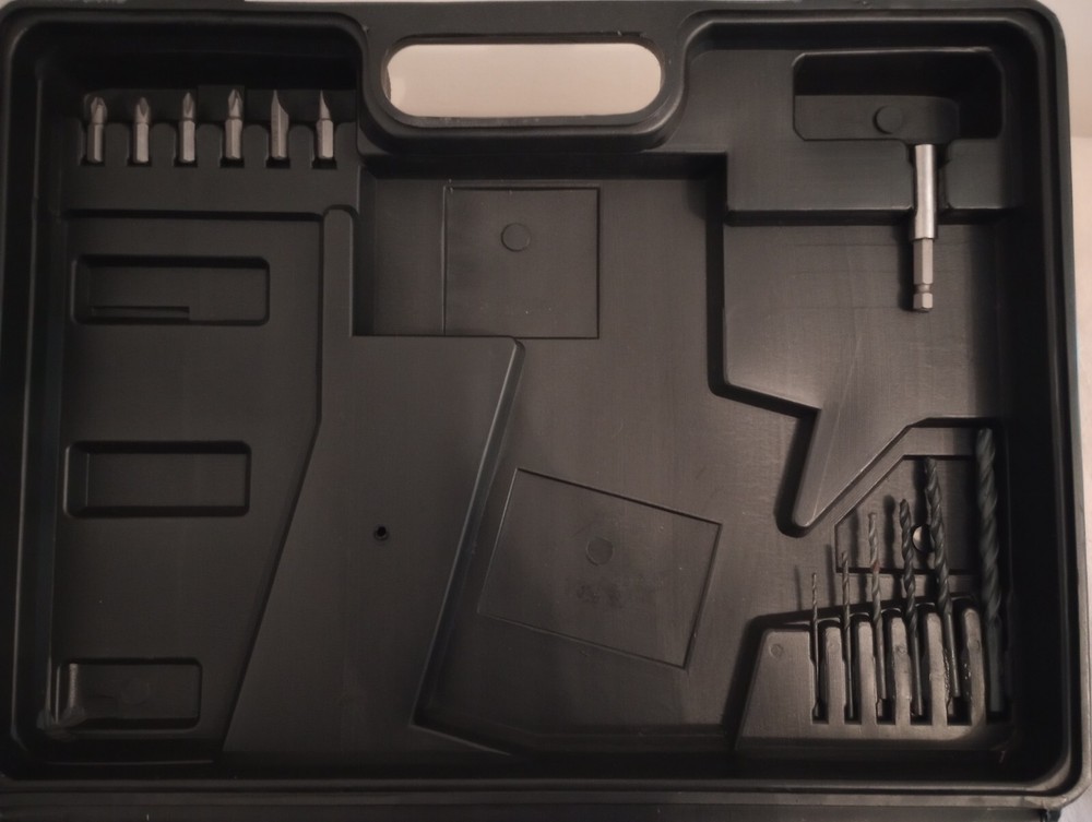 MIT 73247, 18v Variable Speed Cordless Drill Driver Set, Case, Bits, Batteries