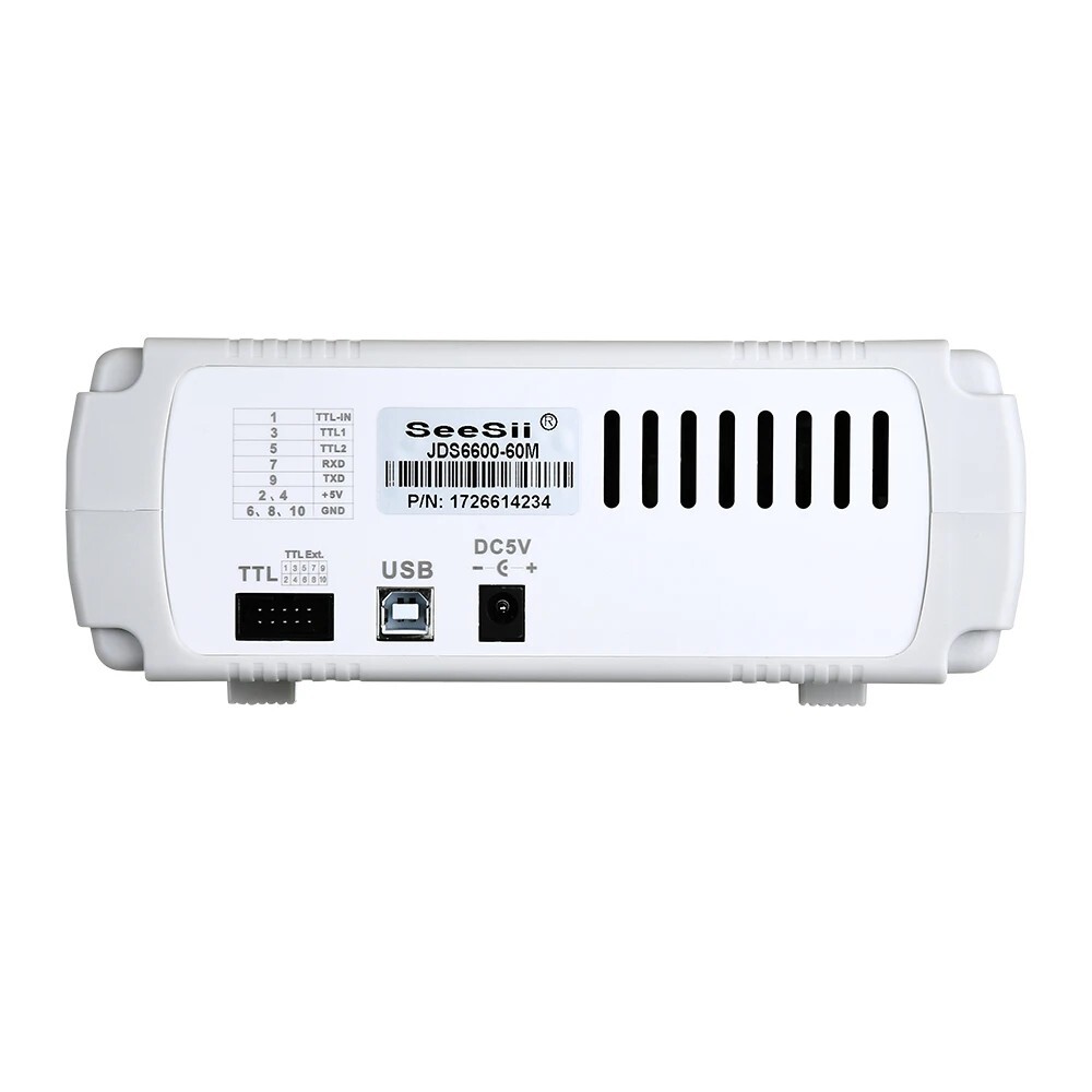 2-Channel Function Arbitrary Waveform 60MHz Signal Generator Frequency Counter