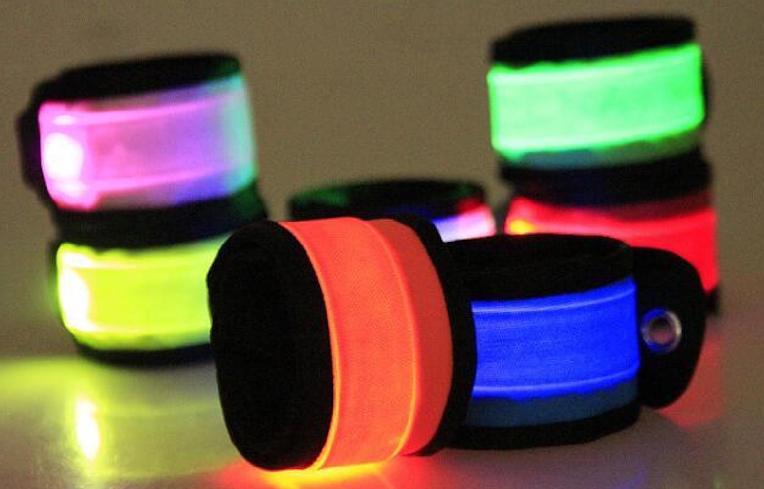 LED SLAP Bracelet Band Night Light Safety for Ankle Arm Running Walking Bike Jog
