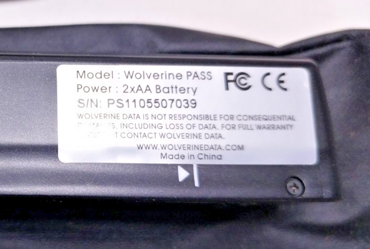 Scanner - Portable Handheld Wolverine PASS Battery Powered Handheld Scanner