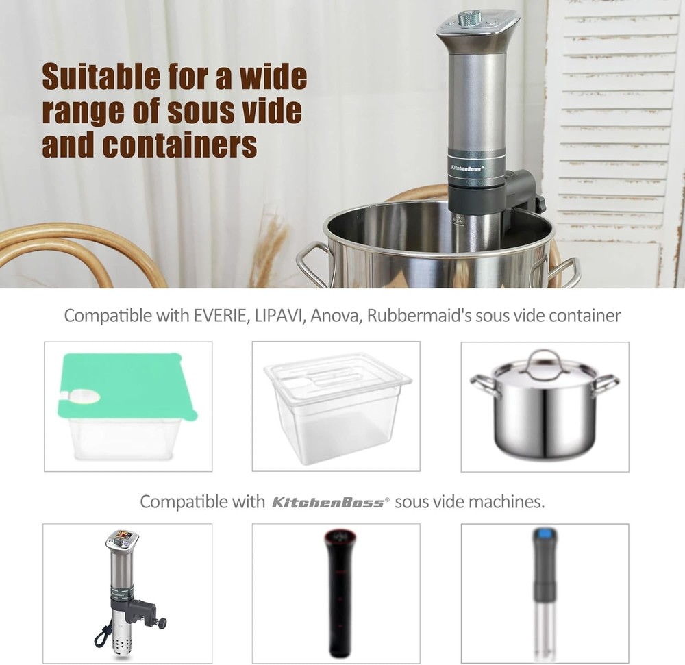 Secure Sous Vide Cooker Fixing Clamp - Adjustable & Compatible with Anova Models