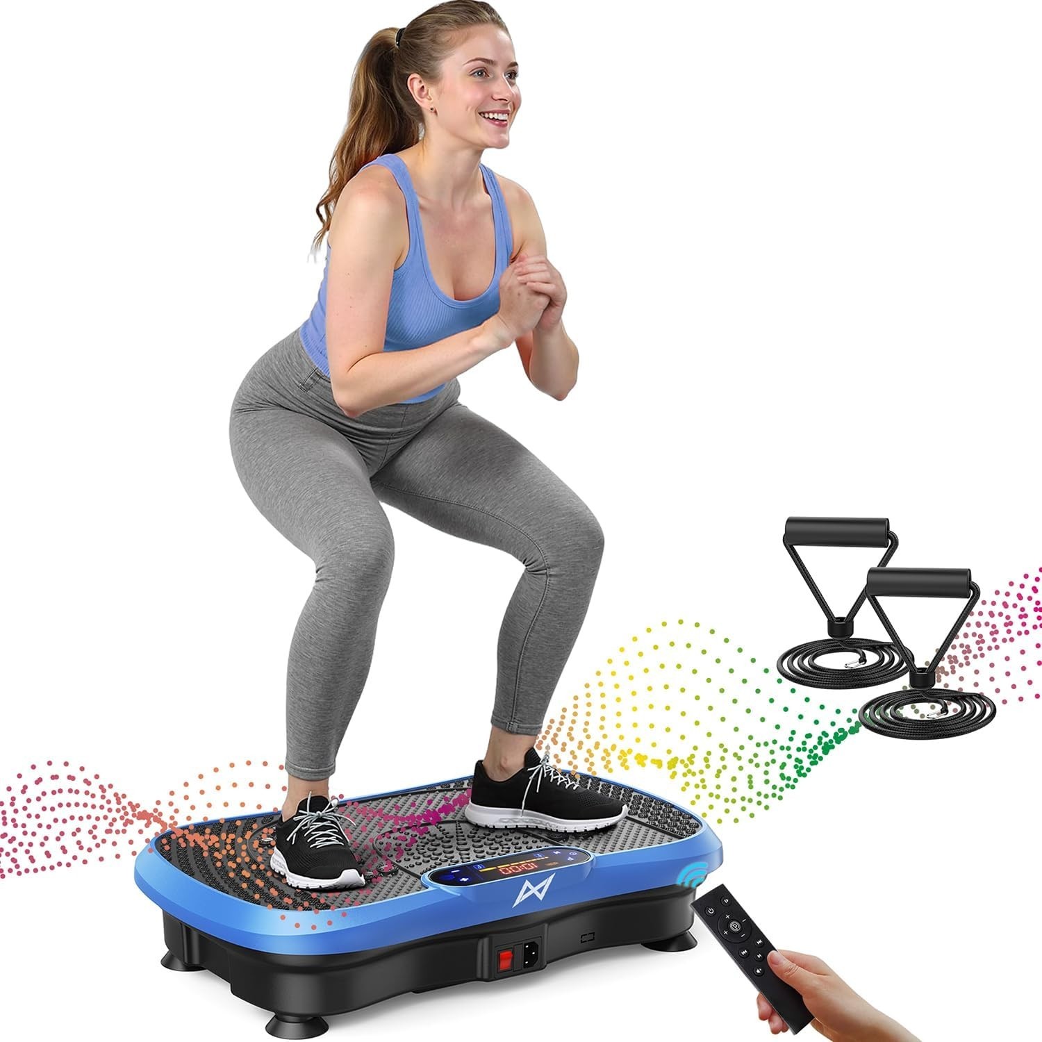 Vibration Plate for Fitness AXV Super Premium Platform Exercise Machine Blue