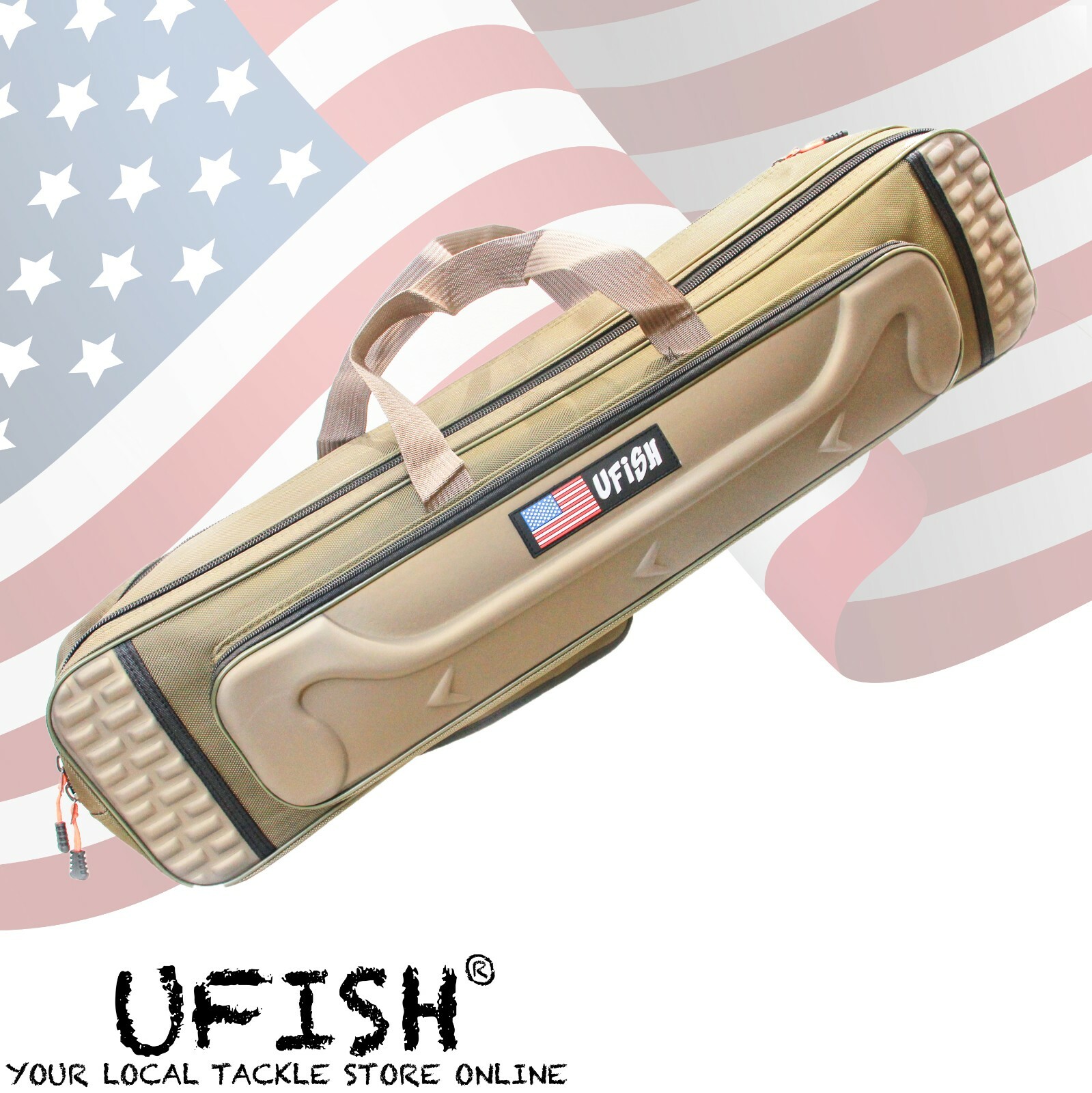 UFISH Fishing Rod Bag Pole Travel Case with Tackle Storage Comfortable Fishing