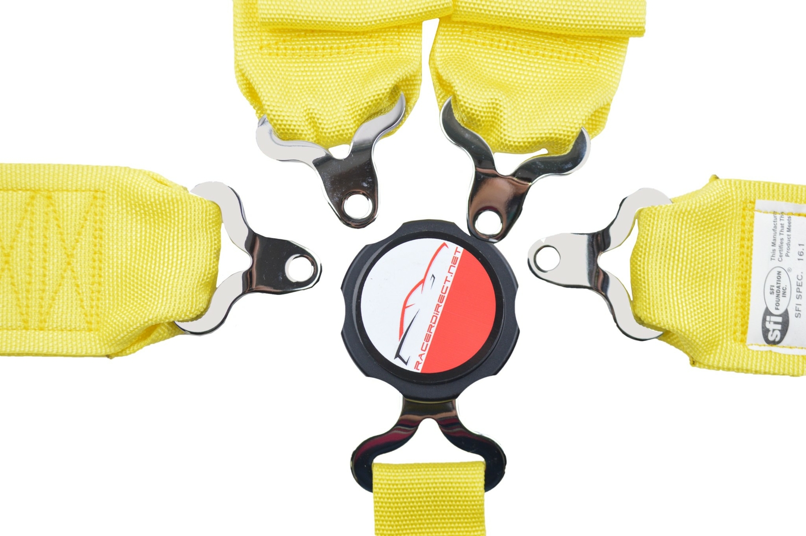 CAM LOCK RACING HARNESS FOR HEAD NECK RESTRAINT SYSTEMS 5 POINT SFI 16.1 YELLOW