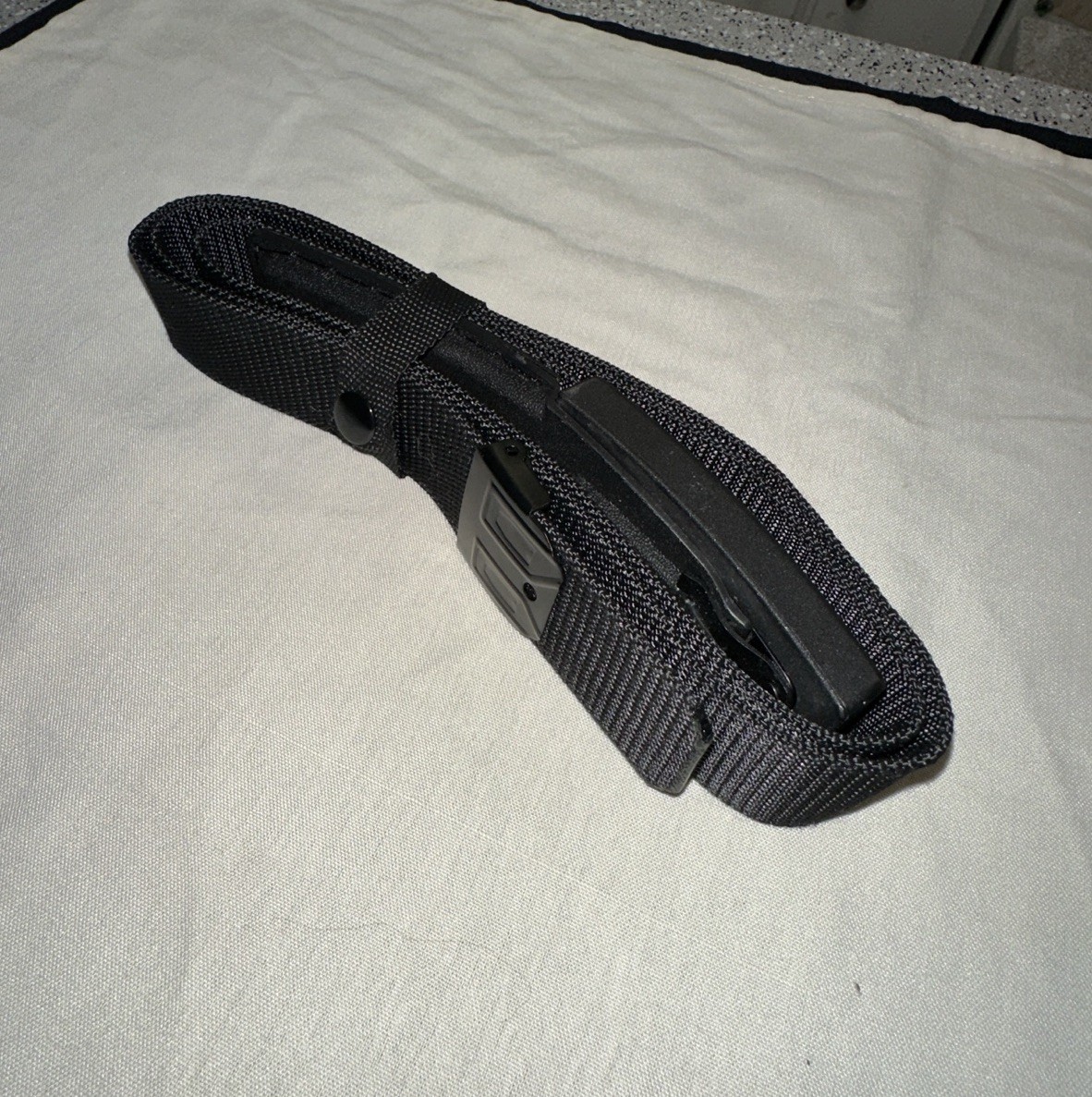 Black Survival Camping Belt w/ Built In Knife Sheath