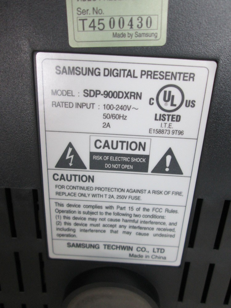 Samsung SDP-900DXR Digital Document Presenter Overhead Camera Presentation S
